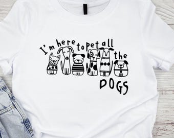 Pet all the dog Abschlag | Hunde-T-Shirt | lieben Hunde