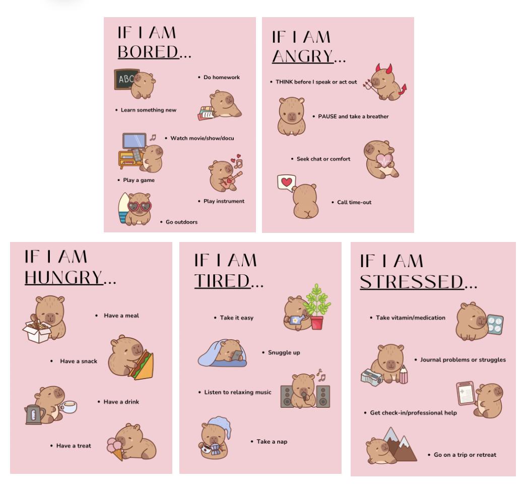 Printable Capybara Themed PINK Kid Survival Guide Check-in Booklet - Etsy