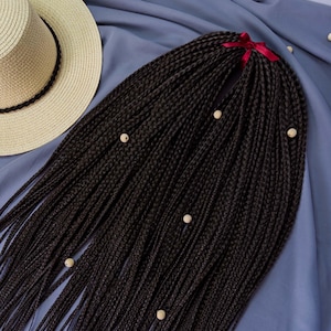 Double Ended Braids Set – Synthetic Hair Braids, Dark Brown Braids, Hair Extensions, Handmade Boho Braids