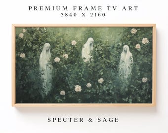 Ghostly Garden Spirits Samsung Frame TV Art – Gothic Home Decor (Digital Download)