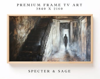 Haunted Hallway Silhouette Art: Gothic Samsung Frame TV Digital Download