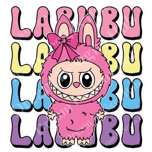 Trending Pink Cartoon Character Design, Doll Character png, Perfect Gift for Kids, Kawaii Dolls Sublimation png, Funny Cartoon Png, Png file