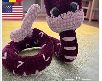 Crochet Snake Pattern: "Vivi" Amigurumi (PDF Pattern)