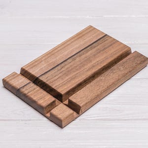 Wood Tablet Docking Station, Walnut Phone Stand, Personalized Desk Organizer,Handmade Gift for Him, Rectangle Tech Stand,Handmade in Ukraine