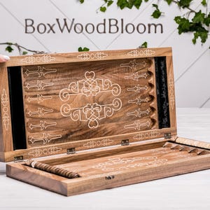 Wooden Backgammon Set Personalized, Handmade Walnut Board Game with Engraving, Luxury Gift for Men, Custom Game Set, Eco Friendly
