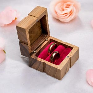 Custom Ring Holder, Wedding Ring Box, Proposal Ring Box, Keepsake Jewelry Gift, Wooden Memory Box, Mother’s Day, Engraving, Proposal Gift
