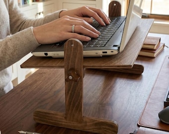 Wooden Laptop Desk Adjustable, Bed Laptop Table, Foldable Laptop Stand, Sofa Desk, Ergonomic Tray Table, Handmade Wood