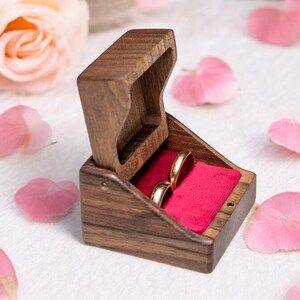 Wedding Ring Holder, Personalized Proposal Box, Rustic Engagement Ring Case, Keepsake Jewelry Gift, Wooden Memory Box, Mother’s Day
