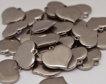 Small Stainless Steel Heart Charms