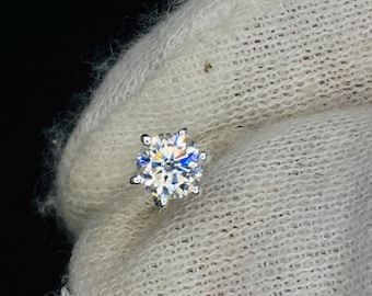 Single Diamond Nose Stud Piercing Unisex Jewelry For Nose & Ear Piercing, Birthday Piercing Gifting.