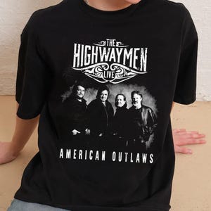 Vintage The Highwaymen Band T-Shirt: American Country Music Supergroup
