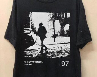 Elliott Smith 2:45 AM Either/Or 1997 Vintage TShirt, Elliott Smith Indie Rock Indie Folk 90s Tee, Elliott Smith Figure 8 Roman Candle Shirt