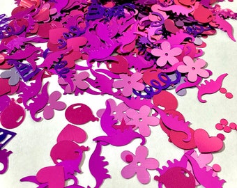 Foil Table Confetti - Dinosaur Mix: Purple