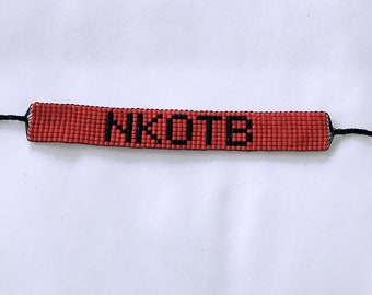 Handmade NKOTB Beadwoven Bracelet