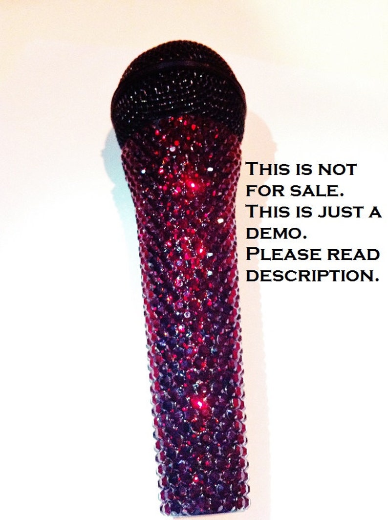 Made To Order CUSTOM Swarovski Crystal Microphone Please read the entire listing before purchase image 4