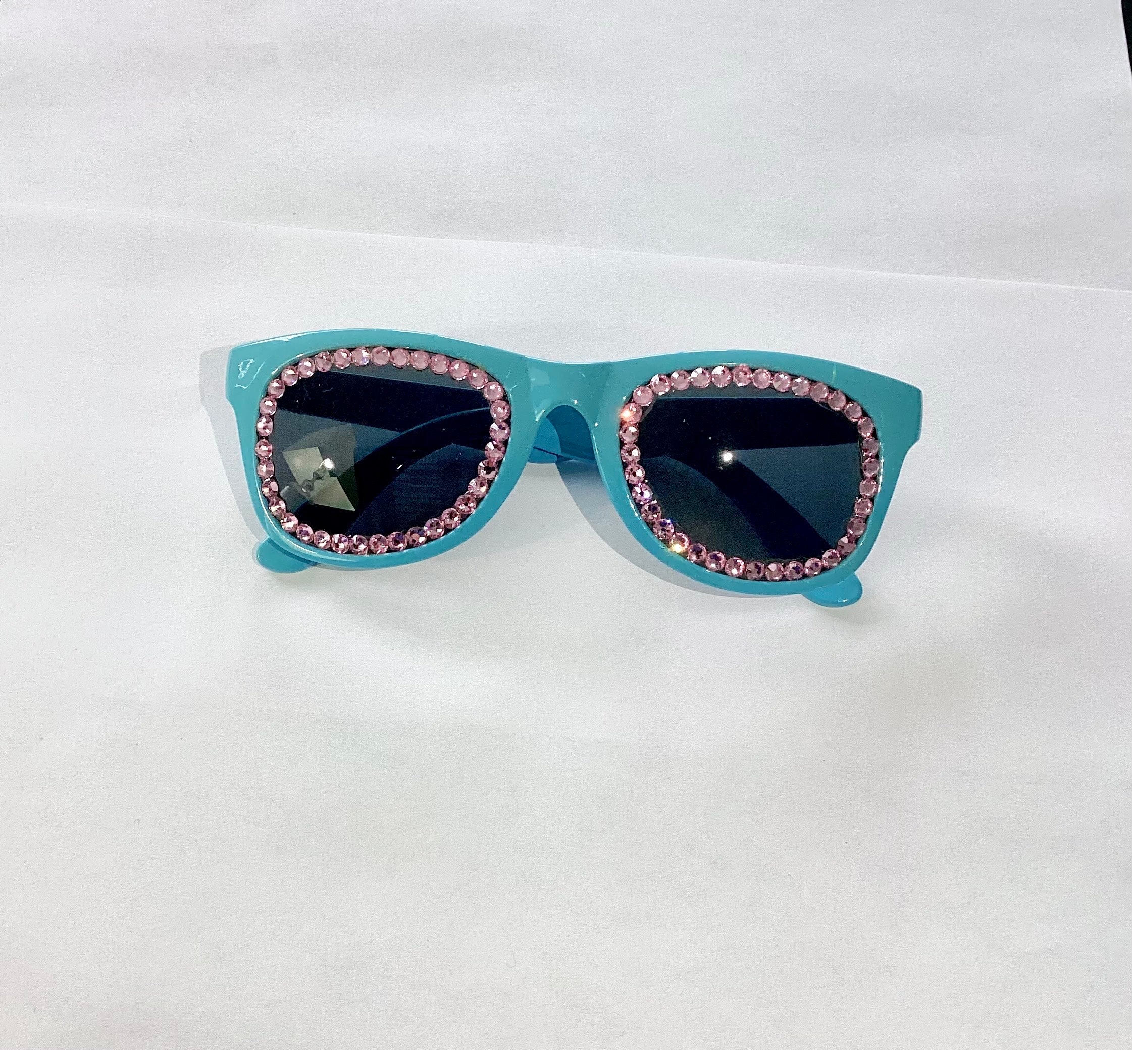PINK AND BLUE Non Prescription Swarovski Sunglasses - Etsy