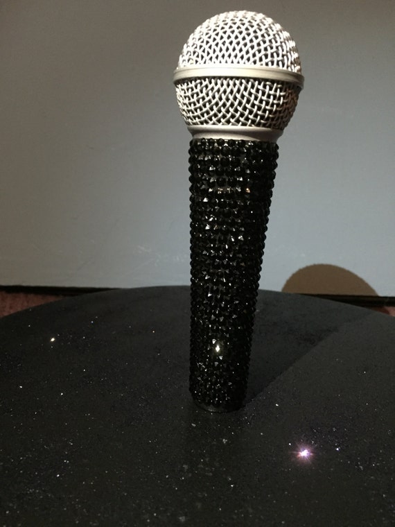 Black Swarovski Crystalized SM58 Microphone - Etsy