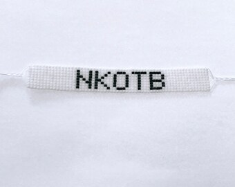 Handmade NKOTB Beadwoven Bracelet