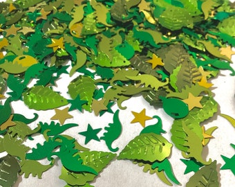 Foil Table Confetti - Dinosaur Mix: Green