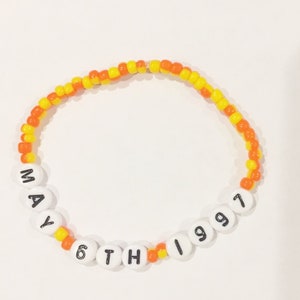 Choose Your Color! MAY 6TH, 1997 (Hanson) Beaded Bracelet