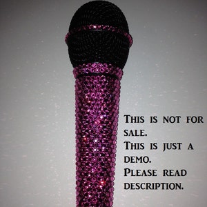 Made To Order CUSTOM Swarovski Crystal Microphone Please read the entire listing before purchase image 5