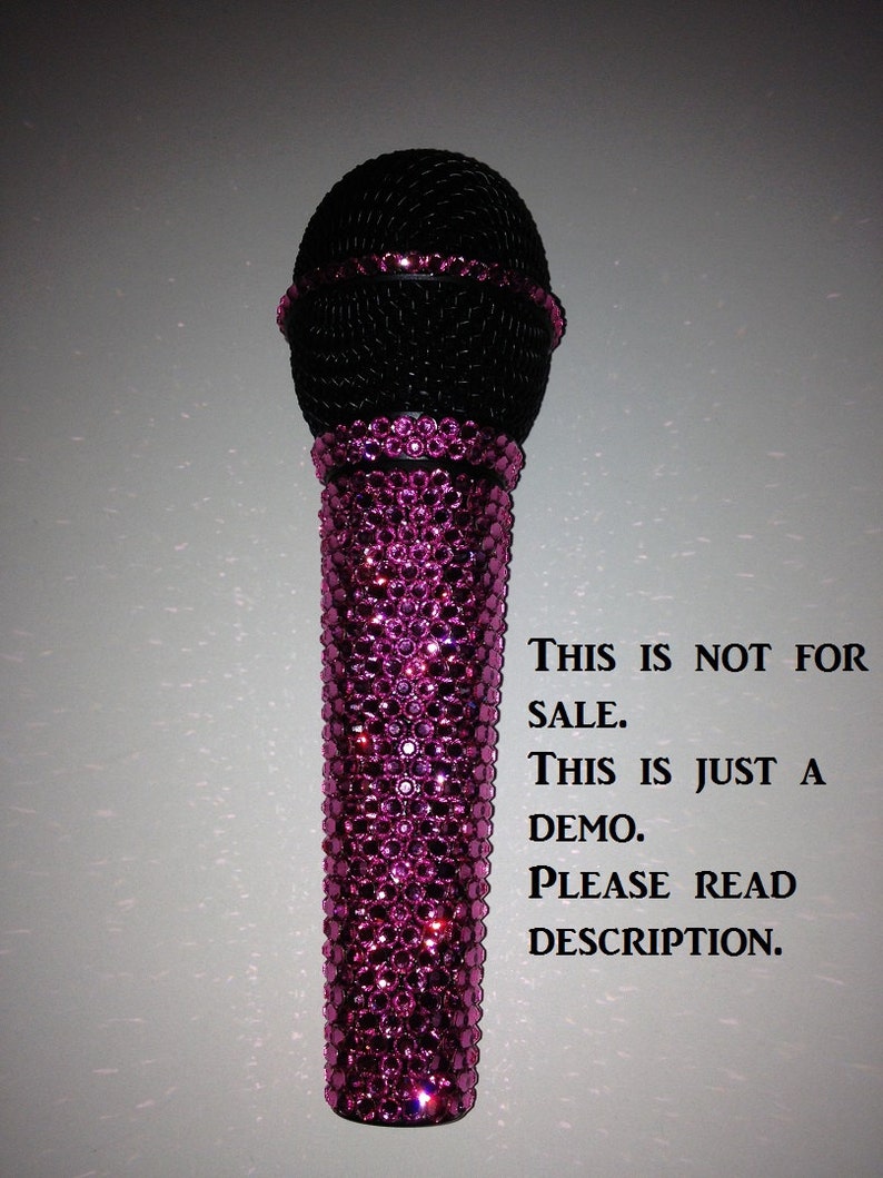 Made To Order CUSTOM Swarovski Crystal Microphone Please read the entire listing before purchase image 5