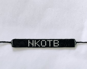 Handmade NKOTB Beadwoven Bracelet