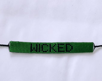 Handmade WICKED Beadwoven Bracelet