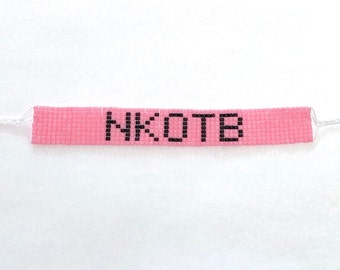 Handmade NKOTB Beadwoven Bracelet