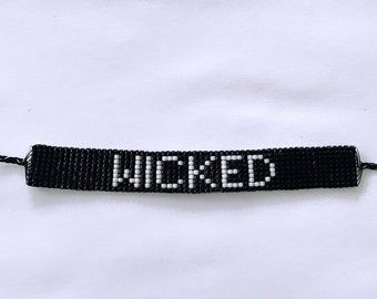 Handmade WICKED Beadwoven Bracelet