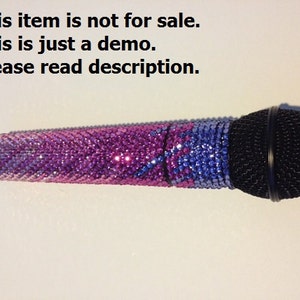 Made To Order CUSTOM Swarovski Crystal Microphone Please read the entire listing before purchase image 1