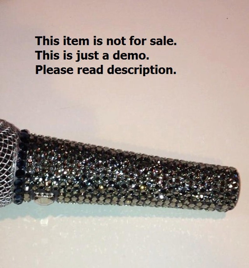 Made To Order CUSTOM Swarovski Crystal Microphone Please read the entire listing before purchase image 3