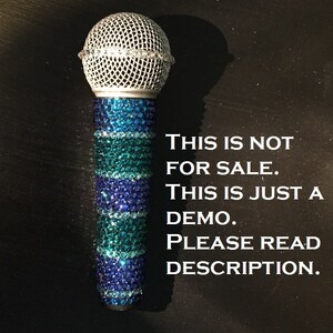 Made To Order CUSTOM Swarovski Crystal Microphone Please read the entire listing before purchase image 2