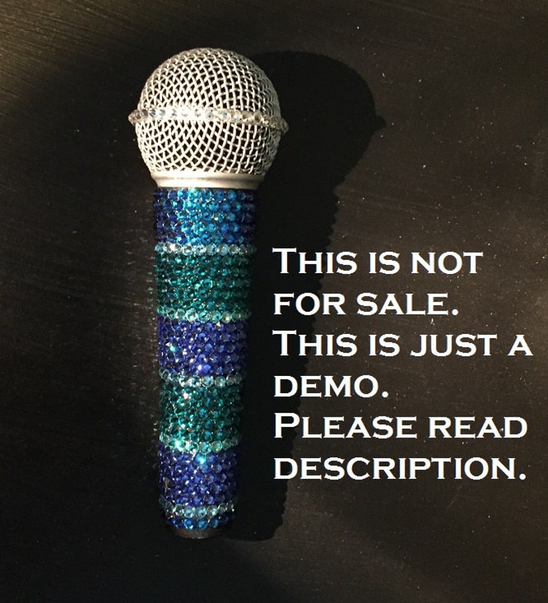 Made To Order CUSTOM Swarovski Crystal Microphone Please read the entire listing before purchase image 2