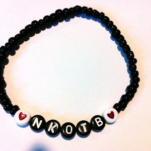 Choose Your Color! HEART NKOTB Beaded Bracelet