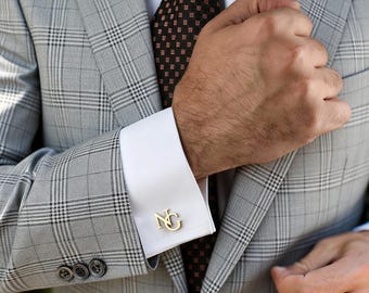 Personalized Groomsmen Cufflinks, Groomsmen Gifts, Christmas gifts, Custom Initial Cufflinks, Wedding Cufflinks for Groom Best Man Gifts