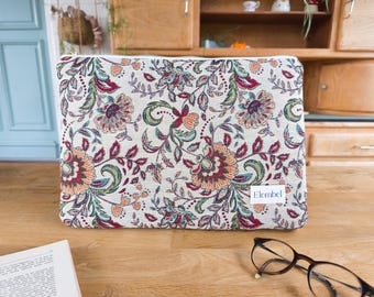 MacBook-Reißverschlusshülle, individuelle Laptophülle für 11-, 13- und 15-Zoll-Laptops, kompatibel mit Mac, HP, Dell, Vintage Flowers