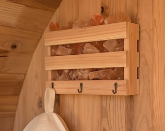 Hanging Himalayan Salt Sauna Box – Cedar Wood, Relaxation Spa or Wellness Room