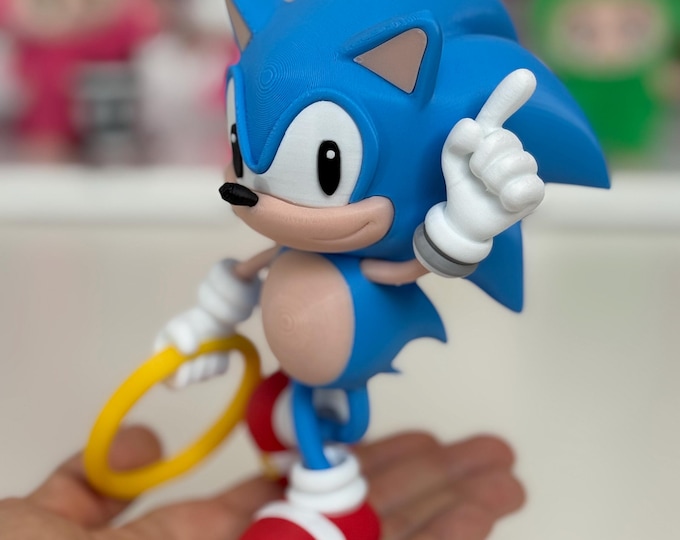 Sonic the Hedgehog Sega Megadrive Figure 16cm, Fan Art Decoration Figurine