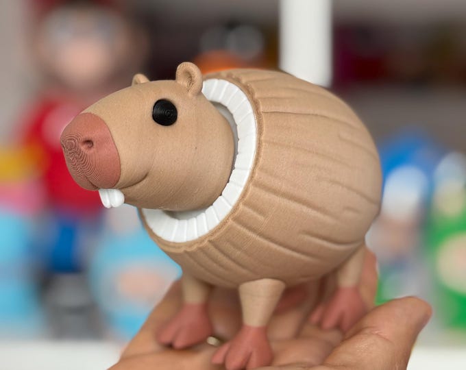 Burbaloni Luliloli figure 10cm, Italian Brainrot meme, chestnut beaver squirrel