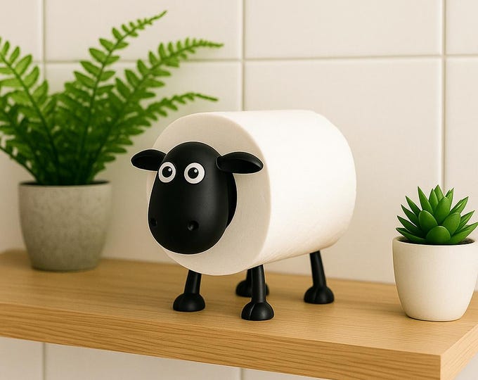 Sheep-shaped toilet paper holder | Bathroom decor | Sheep toilet paper holder
