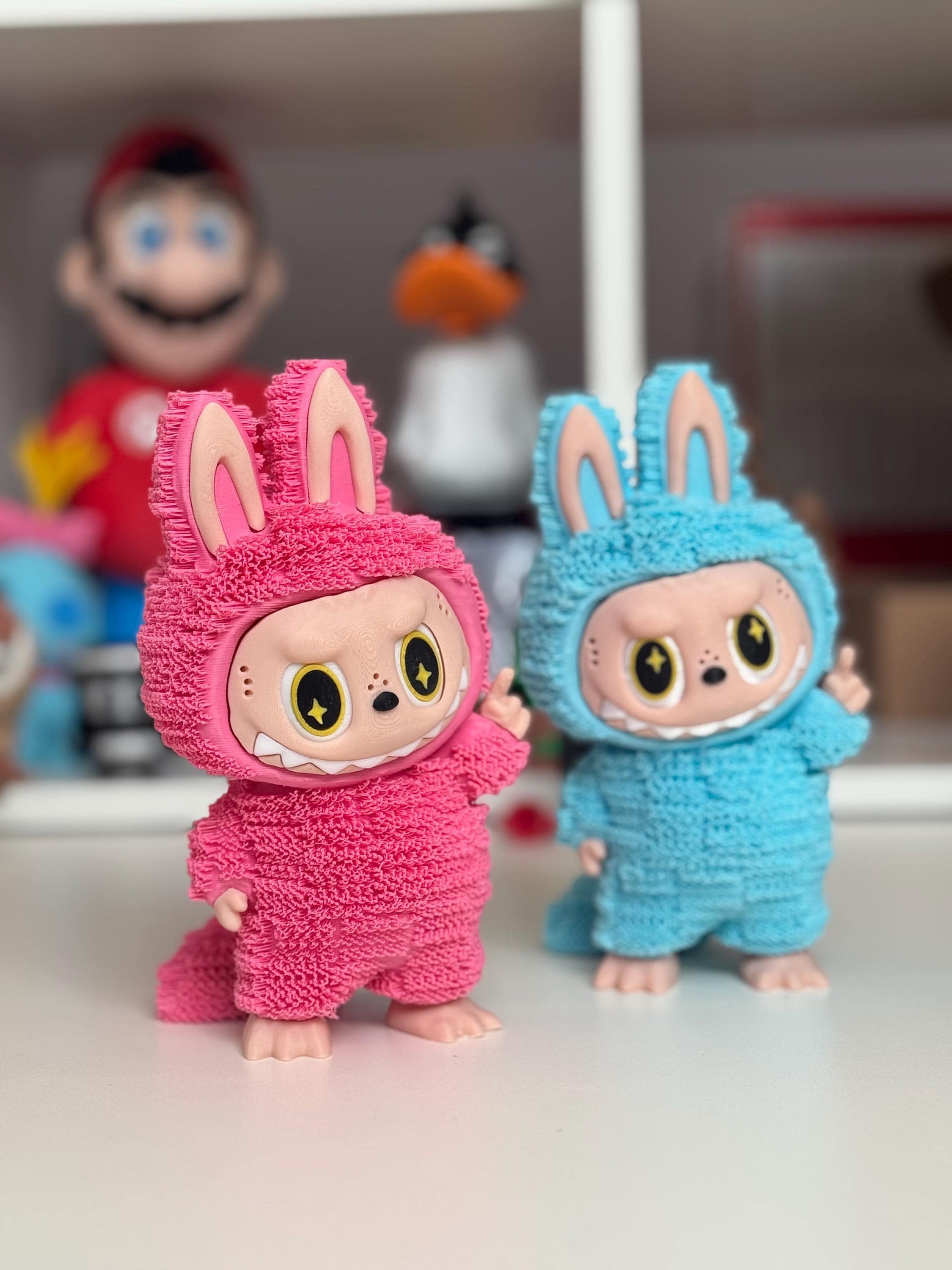 LABUBU 18CM Rigid Figure, Zimomo Angel Plastic Monster Plush