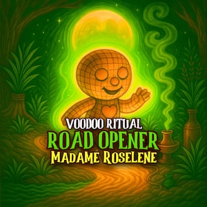 Kraftfull vägöppnare-besvärjelse. Bayou Crossroads Rootwork-ritual. Attrahera tur och nya möjligheter. Starka voodoo-besvärjelser från Madame Roselene