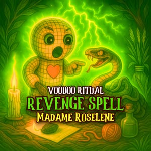 Mächtiger Rachezauber. Schlangenflüstern Voodoo Ritual. Negativität zurückschicken. Starke Voodoo Zauber von Madame Roselene