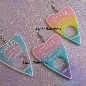 large Ouija Earrings multi color kawaii pastel goth