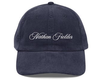 Nathan Fielder Embroidered Corduroy Hat: Funny TV Fan Gift