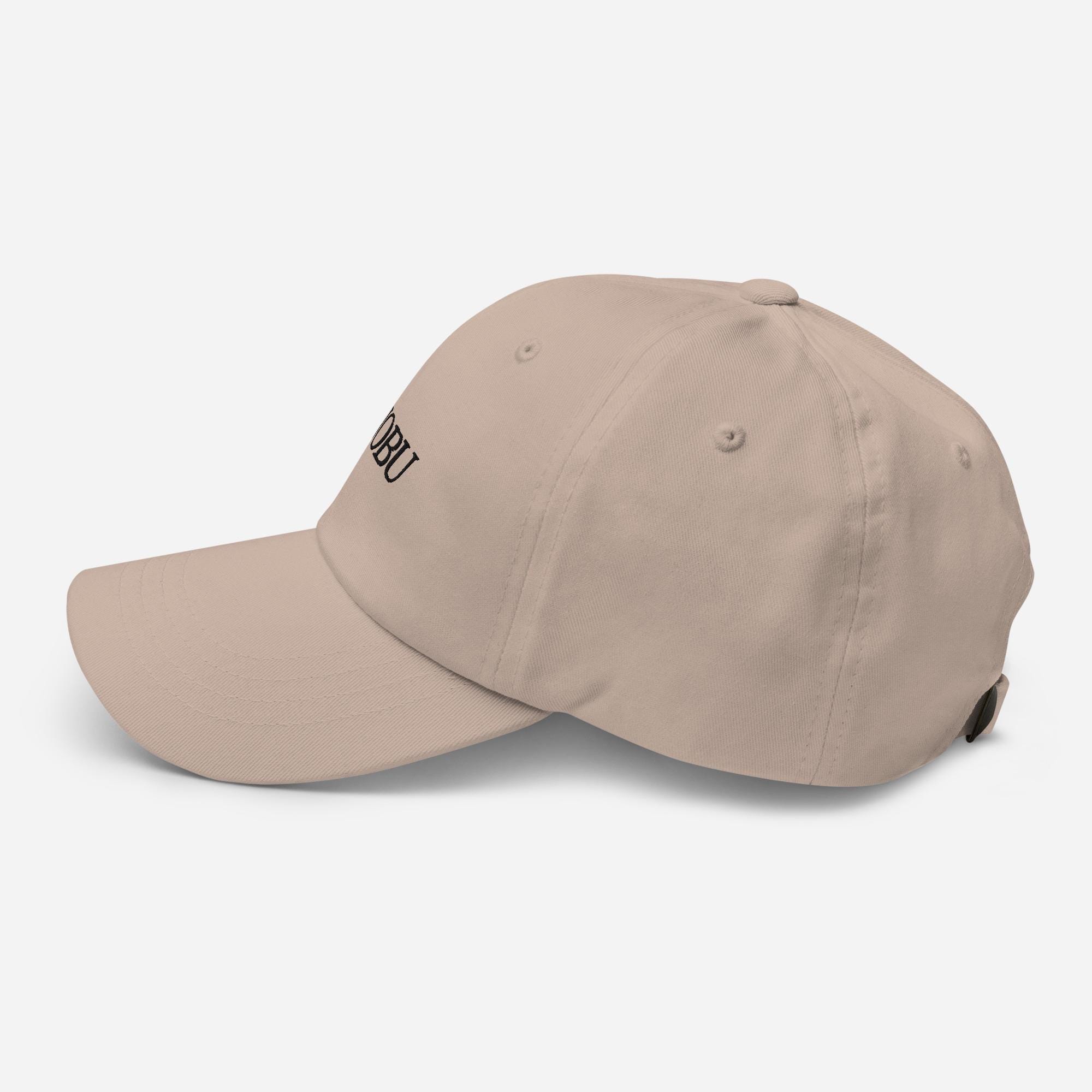 帽子 nobu NOBU Embroidered Dad Hat: Beige Cotton Twill Baseball Cap - Etsy