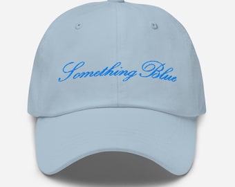 Something Blue Hat – Embroidered Light Blue Bride Cap (Wedding Day Accessory)