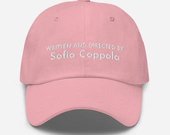 Embroidered Sofia Coppola Dad Hat – Pastel Pink Cotton Twill