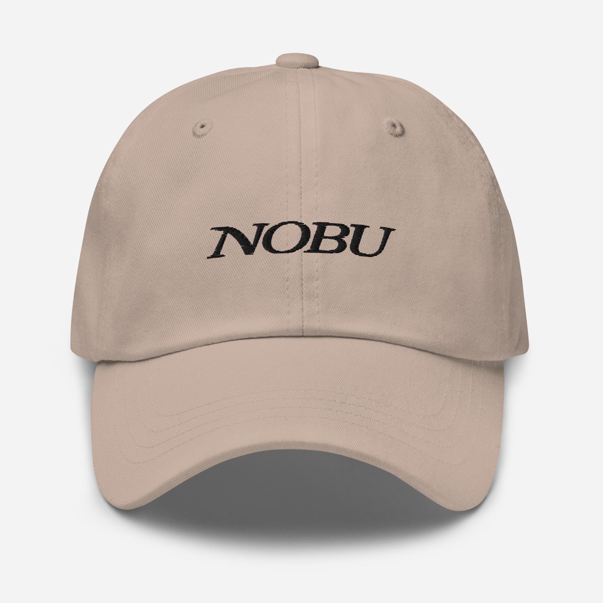 帽子 nobu NOBU Embroidered Dad Hat: Beige Cotton Twill Baseball Cap - Etsy